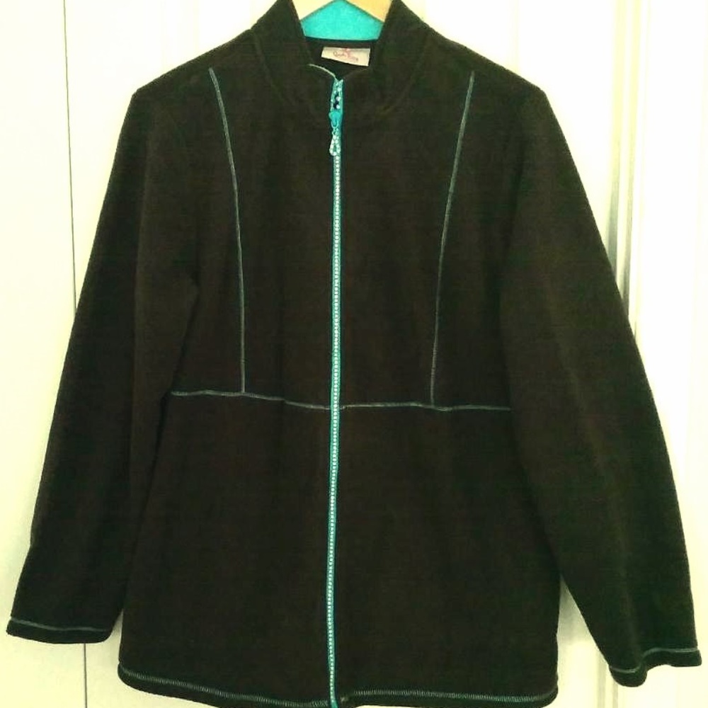 Fleece Jacket with Jeweled Zipper